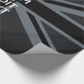 黒はっきりした黒の保Calm Your Text Union Jack ラッピングペーパー (角)