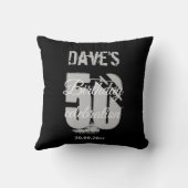 黒はっきりした50パーソナライズされたth Any Age誕生日 クッション (裏面)