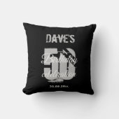 黒はっきりした50パーソナライズされたth Any Age誕生日 クッション (正面)