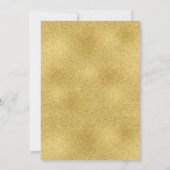 黒はっきりした、アイボリーストライプ、花模様ブライダルシャワー 招待状 (裏面)