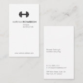 黒はっきりした/白パーソナルトレーナー名刺 名刺 (正面/裏面)