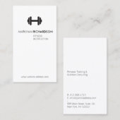 黒はっきりした/白パーソナルトレーナー名刺 名刺 (正面/裏面)