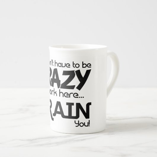 黒はない熱狂する私達訓練しますおもしろいな協力者 ボーンチャイナマグカップ (正面右)
