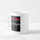 黒はロゴを録音します コーヒーマグカップ (正面左)