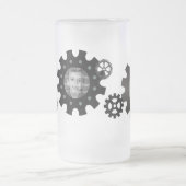 黒は写真テンプレートのマグを連動させます フロストグラスビールジョッキ (中央)