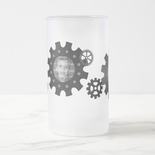 黒は写真テンプレートのマグを連動させます フロストグラスビールジョッキ (中央)