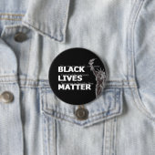 黒は問題彫像の自由に自由呼吸します住んでいます 缶バッジ (インサイチュ)