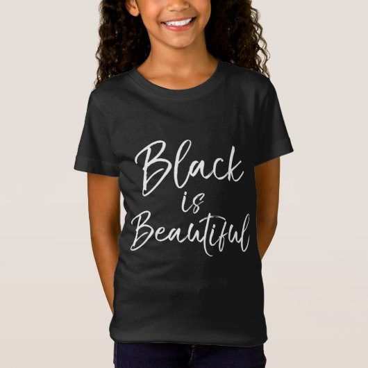 黒は幼児のために美しい可愛い子供の黒は彼 Tシャツ (正面)