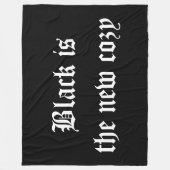 黒は新しい居心地の良いハロウィーン フリースブランケット (正面)