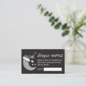 黒は月と背中おむつラッフルに愛される 名刺 (スタンド正面)