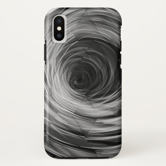 黒は渦巻- AppleのiPhone/iPadの場合--を彫面を切り出しました Case-Mate iPhoneケース (裏面)