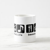 黒は睡眠音楽アイコンを食べます コーヒーマグカップ (中央)