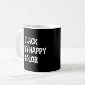 黒は私のハッピーカラーゴシック様式のエモ コーヒーマグカップ (正面左)