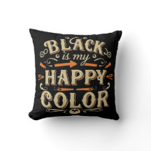 「黒は私のハッピーカラー」タイポグラフィアート