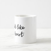 黒は私のハートのマグを好みます コーヒーマグカップ (中央)