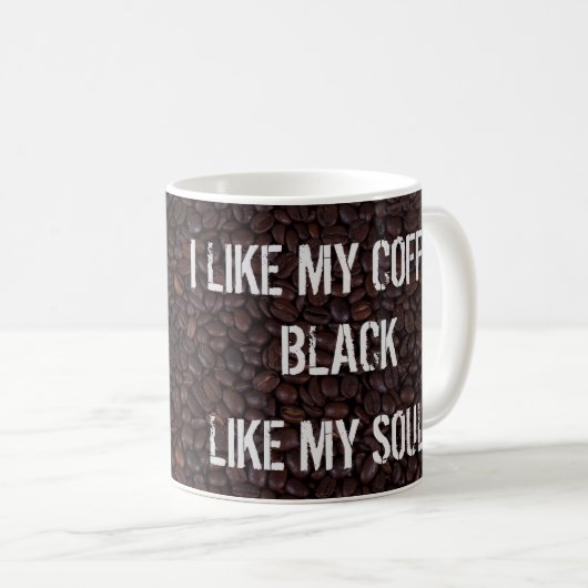 黒は私の精神のコーヒー・マグを好みます コーヒーマグカップ (正面右)