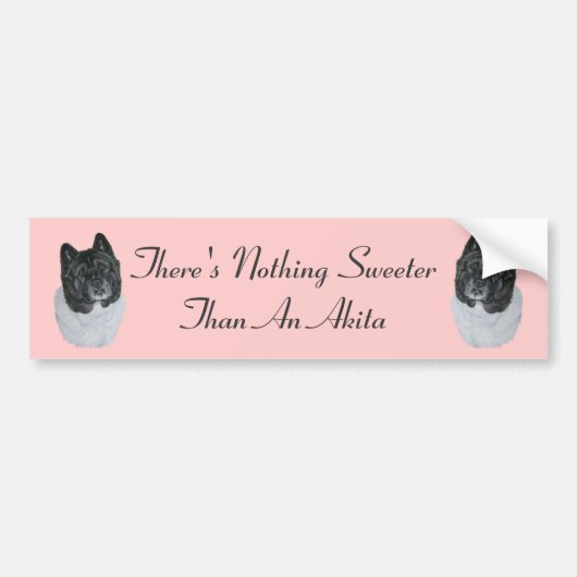 黒は秋田の現実主義者犬のオリジナルのスローガンの先頭に立ちました バンパーステッカー (正面)