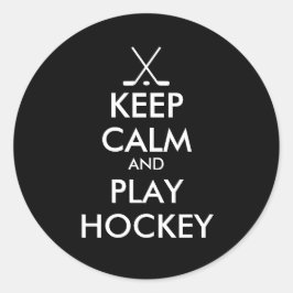 黒は穏やかなおよび演劇のホッケーのステッカー保ちます ラウンドシール