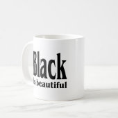 黒は美しいです コーヒーマグカップ (正面左)