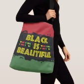 黒は美しいアフリカのテーマアフリカブラック クロスボディバッグ (クローズアップ)