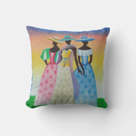 黒は美しいアフリカの芸術の装飾用クッションです クッション