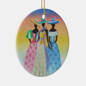 黒は美しいアフリカ系アメリカ人の芸術です セラミックオーナメント (右)