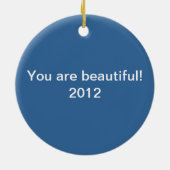 黒は美しいアフリカ系アメリカ人の芸術です セラミックオーナメント (裏面)