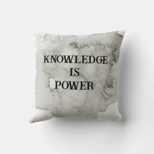 黒は美しい知識は力 クッション (裏面)