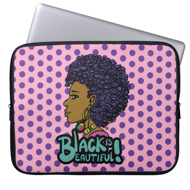 黒は美しい ラップトップスリーブ (正面)