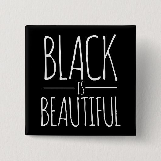 黒は美しい 缶バッジ (正面)