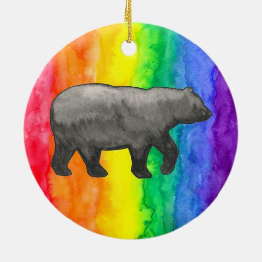黒は虹の洗浄円のオーナメントに関係します セラミックオーナメント (裏面)