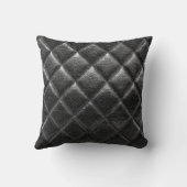 黒は革製バッグキルトにされたccのキャビアをステッチしました クッション (裏面)