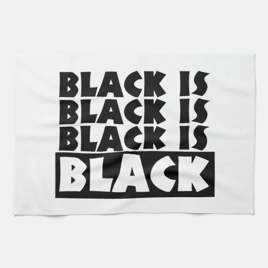 黒は黒 キッチンタオル (横)