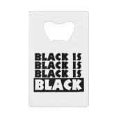 黒は黒 クレジットカード栓抜き (正面)