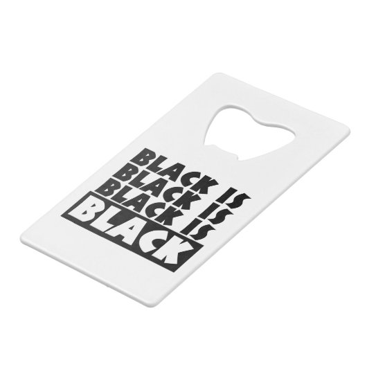 黒は黒 クレジットカード栓抜き (正面アングル)