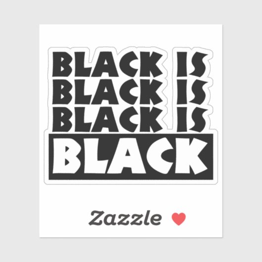 黒は黒 シール (シート)