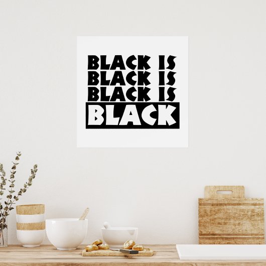 黒は黒 ポスター (キッチン)