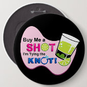 黒は"私を私が結び目" Pin結んでいる打撃買います 缶バッジ (正面&裏面)