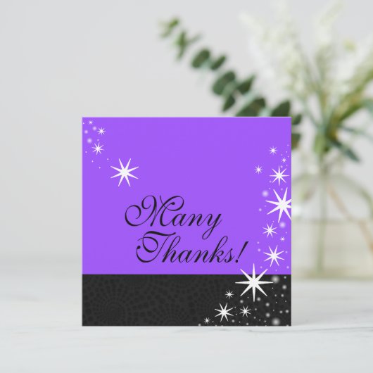 黒はQuinceañeraを心からの感謝のメッセージカード主演します サンキューカード (スタンド正面)