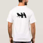 黒はTシャツ鳴きます Tシャツ (裏面)