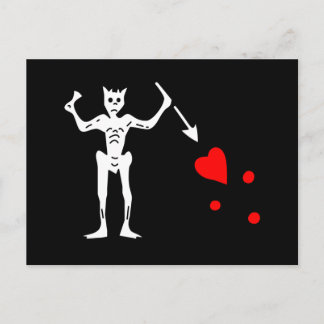 黒ひげの本物の旗 ポストカード