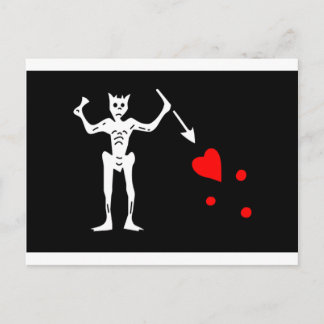 黒ひげの海賊旗エド教えワード ポストカード