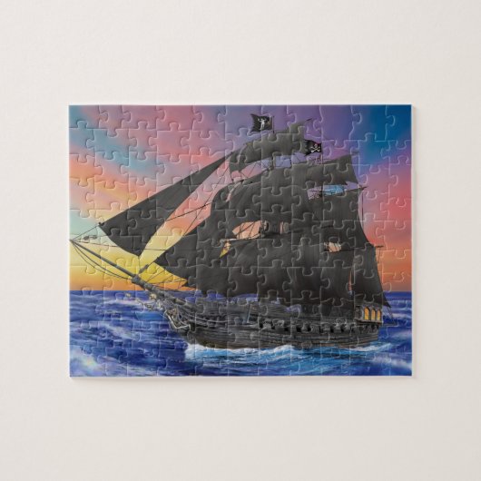 黒ひげの海賊船 ジグソーパズル (横)