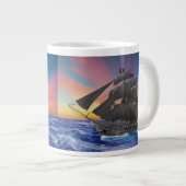 黒ひげの海賊船 ジャンボコーヒーマグカップ (正面右)