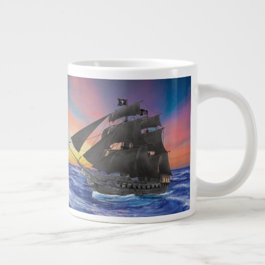 黒ひげの海賊船 ジャンボコーヒーマグカップ (右)