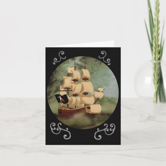 黒ひげの船(アンヌ女王の復讐)ノートカード カード (正面)
