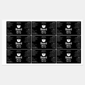 黒ひげ油ラベル1 OZ 30mlコスメティックボトル ラベル (シート)