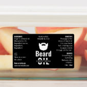 黒ひげ油ラベル1 OZ 30mlコスメティックボトル ラベル (貼付)