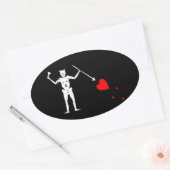 黒ひげ海賊Sigilオーバルステッカー#1 楕円形シール (封筒)