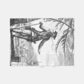 黒ひげ フリースブランケット (正面(横))